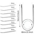 thumbnail image 3 of 8 Piece Circular Knitting Needle Set Complete Stainless Steel Kit For Craft Projects, 3 of 9
