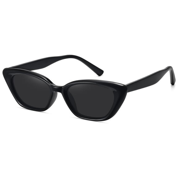 Polarized Small Cat Eye Sunglasses for Women, Retro Narrow Frame