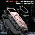 thumbnail image 2 of Rugged Phone Case for Google Pixel 9 / 9 Pro, Military Grade Shockproof Google Pixel 9/9 Pro Case with Ring Holder Kickstand TPU & PC Shell Compatible with MagSafe Google Pixel 9/9 Pro Cover,Rosegold, 2 of 5
