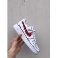 thumbnail image 1 of Air Force 1 Red Cartoon Custom Sketch Outline Art White Shoes Mens Womens Kids, 1 of 1