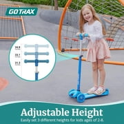 GOTRAX KS1 Kids Kick Scooter, Toddler Scooter 3 Wheel with LED Lighted, 3 Adjustable Handlebars, Suitable for Boys and Girls Ages 2~8 Children and Max Load 100 lbs,Blue