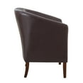 thumbnail image 6 of Linon Noelie Club Chair, Blackberry Faux Leather Fabric, 6 of 9