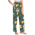 thumbnail image 2 of FORMRS Women's Pajama Pants with Pockets Soft Comfy Loungewear Sleep Bottom, Sizes S-2XL, Green Floral Orange, 2 of 8