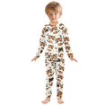 thumbnail image 3 of Dailycode Cotton Pajama Set Snug Fit Long Sleeve Top and Pants for 18M-8Y Cute Cartoon Tiger, 3 of 7