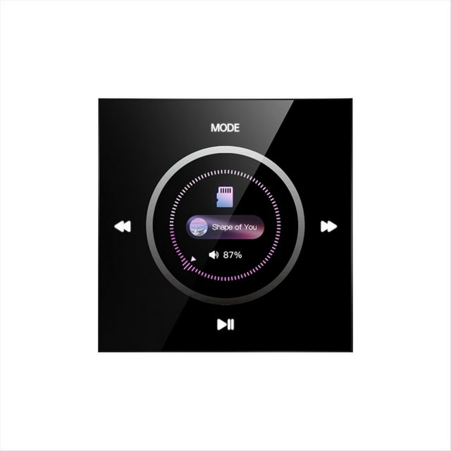 Panel de Control de Audio Bluetooth de Pared con 86 Altavoces de Techo para de Música Ambiental Doméstico, Color Negro.