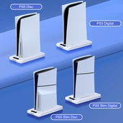 Pecham Vertical Cooling Fan Stand Fit for PS5/PS5 Slim Console, Fast Charging Station with Dual Controller Charger, Headset Holder, 3 USB Ports, Charging Stand for PS5 Slim Disc/Digital - White