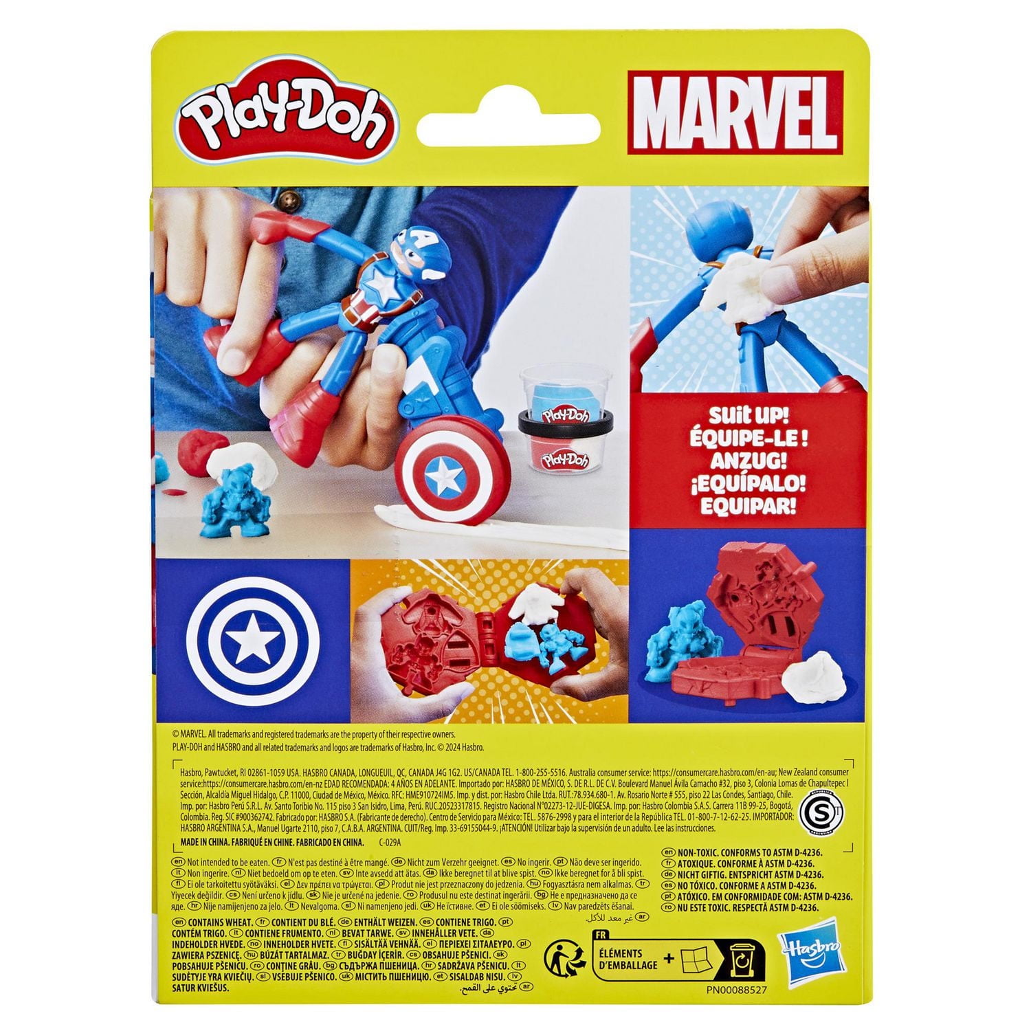 Play-Doh Marvel Captain America Stamping Shield Action Figure Playset
