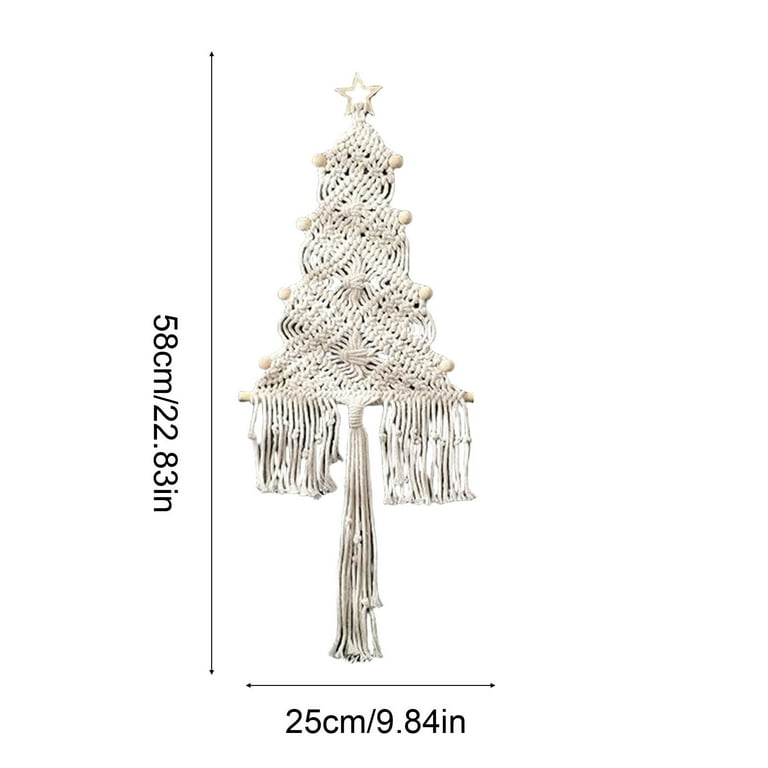 WKSCLPAI Christmas Decorations for Tree Handmade Rope Woven
