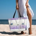 thumbnail image 6 of Honeii Lavender and Butterfly for Tote Bag with Adjustable Strap,Beach Bag, Waterproof Sandproof Beach Tote Bag, Large Capacity Foldable Beach Bags, 6 of 7