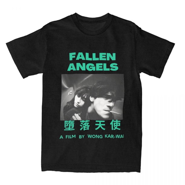Camiseta con estampado de ángeles caídos para hombre y mujer camisa informal Vintage con cuello redondo de algodón a la moda talla grande de verano