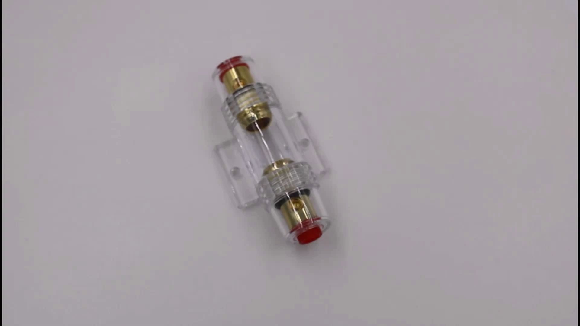 CRESTIN- 2 Imc Audio In-Line 4/8 Gauge Agu Fuse Holder W/ (2) 80 Amp Fuse For Car Audio