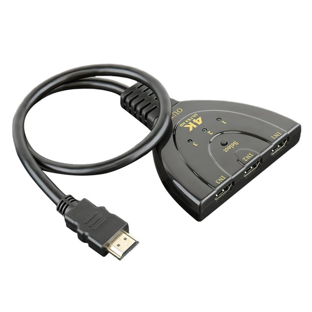 4K High Speed Selector With 3 Inputs And 1 Output Featuring A Power Strip Design For Seamless Connectivity With TV Fire Stick PS5 And Other Devices.