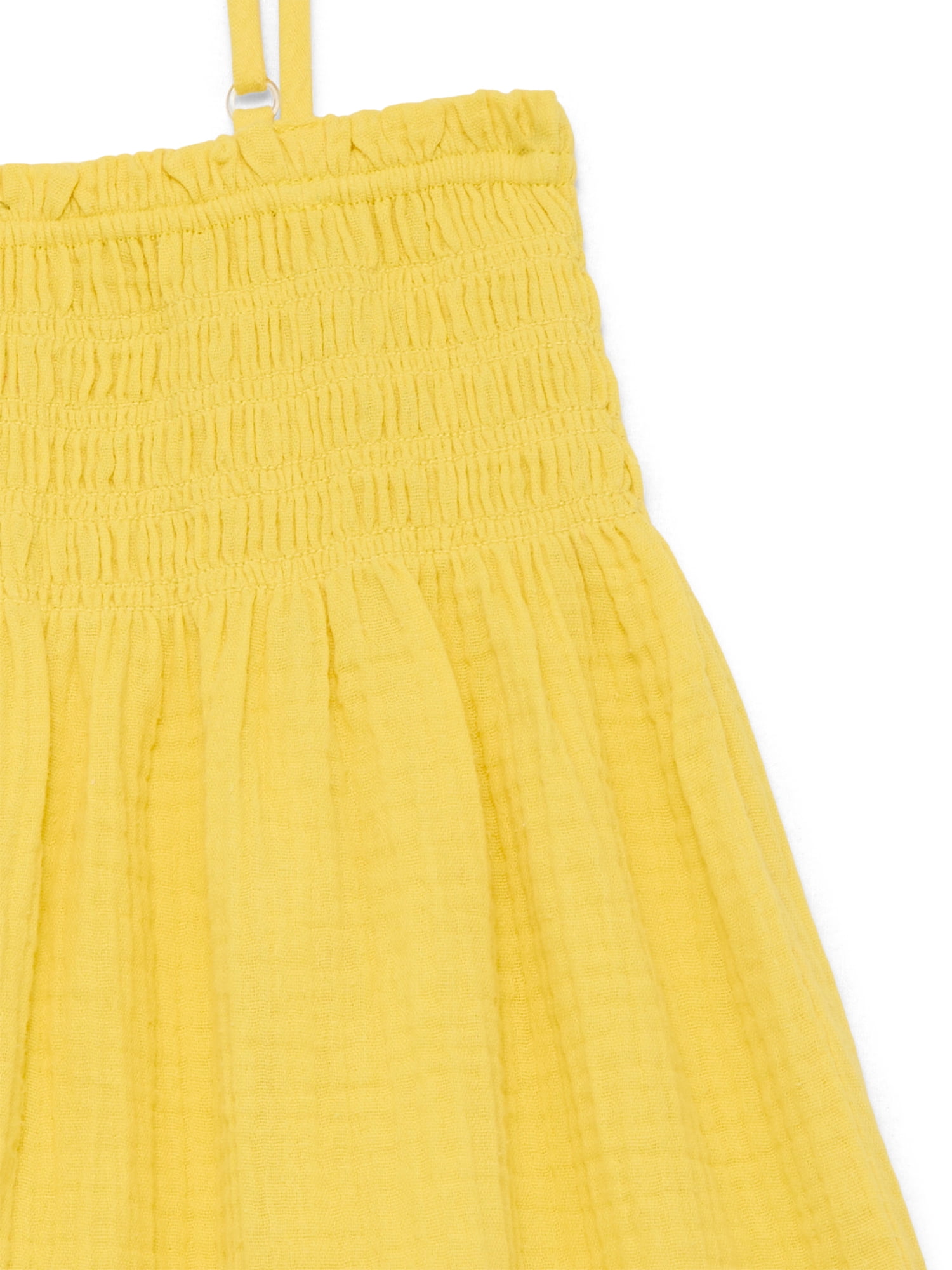 Wonder Nation Girls Smocked Spaghetti Strap Mini Dress Coverup, Sizes 4-18