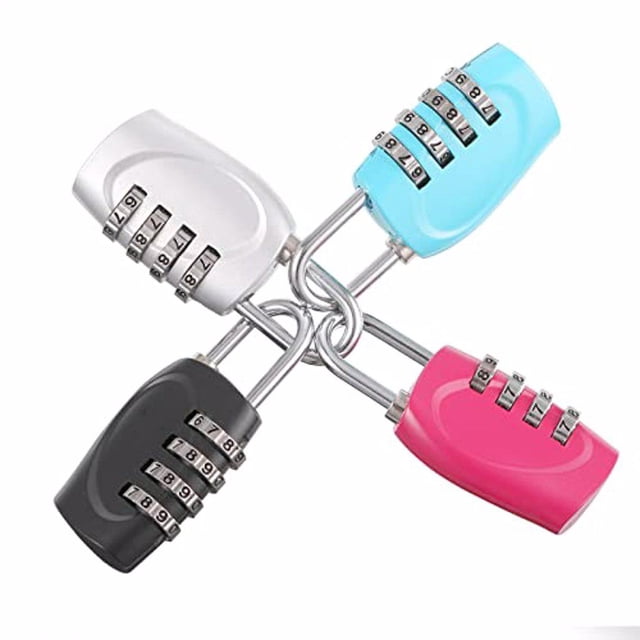 Langgg 4pcs Password Lock Professional Security Padlocks Universal Zinc Alloy Small Size Suitcase Locker Code Combination Padlock