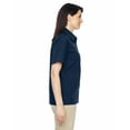 thumbnail image 2 of Harriton Advantage Snap Closure Short-Sleeve Shirt (M545W) Dark Navy, XL, 2 of 3