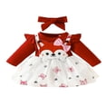 thumbnail image 1 of Robe d'Automne pour Bébés Filles Fox Robe à Manches Longues avec Nœud Robe Princesse Décontractée en Tulle avec Bandeau, 1 of 7