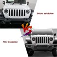 thumbnail image 2 of Decoración de cubierta de anillo de inserción de faro y parrilla de 9 piezas adecuada para Jeep Wrangler JL18+, 2 of 3