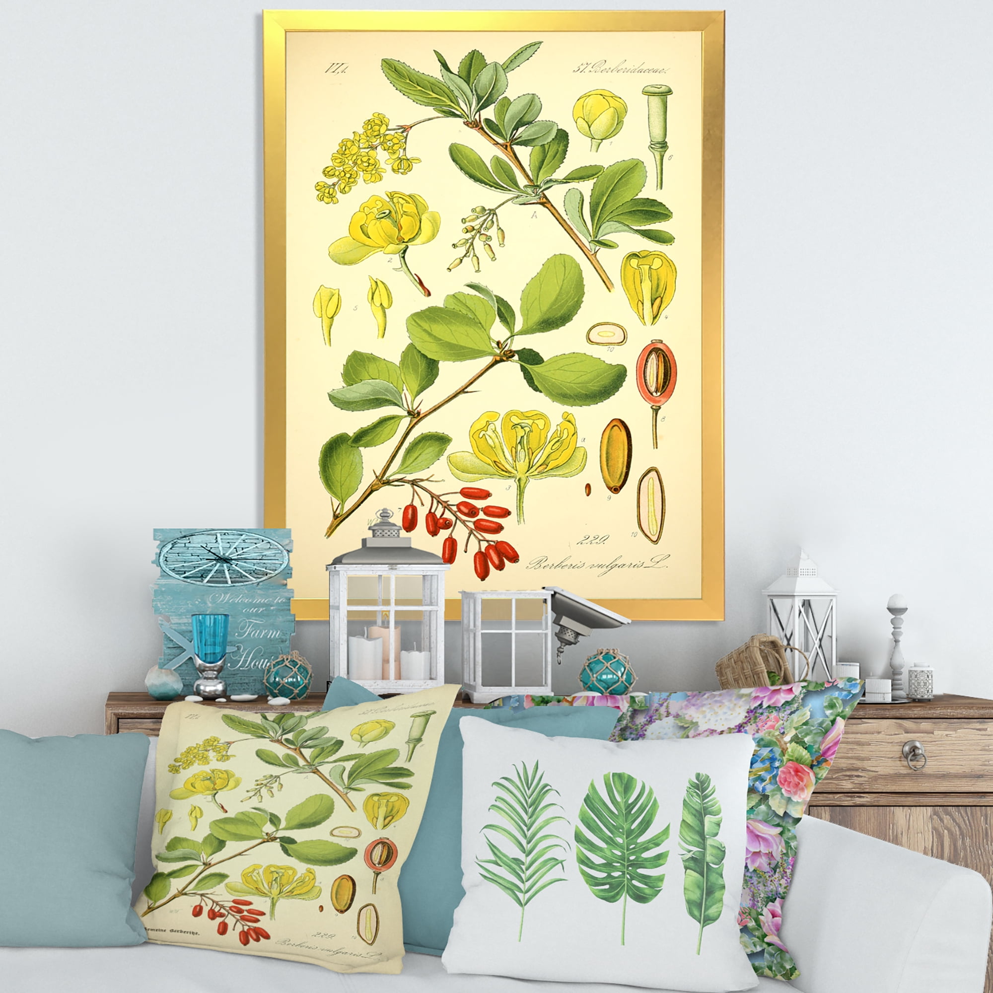 Designart 'Ancient Plant Life II' Traditional Framed Art Print