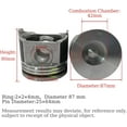 thumbnail image 3 of V2403 Engine Overhaul Rebuild Kit Combustion Chamber 42mm For Kubota V2403 V2403T V2403M V2403MDI V2403DI Engine KX161-3 Excavator For Bobcat T190 S150 1G924-21112 1G92421112, 3 of 9