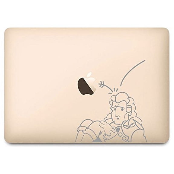 Silver Isaac Newton Gravity Decal for 12" Macbook
