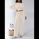 thumbnail image 4 of Conjunto Deportivo Y2K de Dos Piezas para Mujer, con Larga, Top Ajustado y Pantalones Anchos, Ideal para y Otoño Albaricoque L, 4 of 8