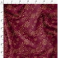 thumbnail image 3 of Soimoi Florals Print, Poly Taffeta Fabric, Decor Sewing Fabric by The Yard 56 Inch Wide, Decorative Fabric for Outdoor Upholstery, Umbrellas and Home Accents, Maroon, 3 of 6