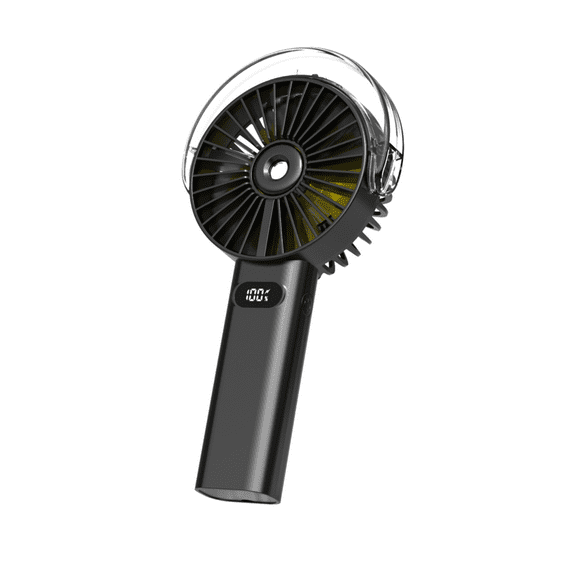 Small Fans Home Appliances Handheld Misting Fan Portable, 4000mAh Rechargeable Battery Powered, Small Personal Misting Fan with Water Spray Cool, 4 Speed Wind, LED Display, Hand Held