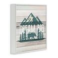 thumbnail image 3 of Stupell Industries Rustic Forest Mountain Adventure Dream Big Sentiments Typography Painting White Framed Art Print Wall Art, 12 x 12, 3 of 9