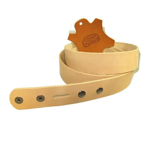 7/8 oz Genuine Vegtan Cowhide Belt Blank with Snaps - 1.5"