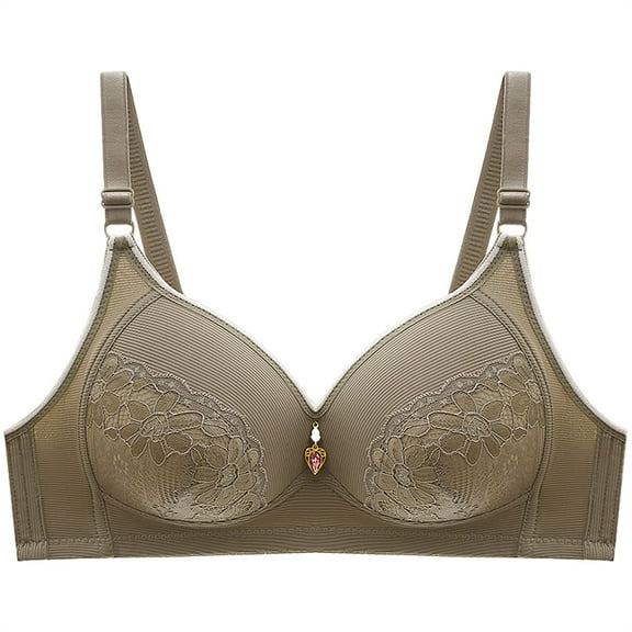 beishanbush Clothing 2025 Bra Under $5 Women's Underwear Comfortable Soft Solid Color Bras Large Size Bra No Ring Gathering Bra