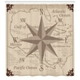 thumbnail image 3 of Ambesonne Compass Shower Curtain, Central America Map, 69"Wx70"L, Lilac Plum, 3 of 3