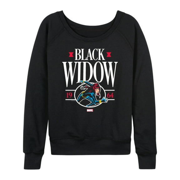 Marvel - Black Widow Collegiate - Women's French Terry Pullover Sweatshirt