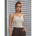 thumbnail image 4 of DARING DIVA Women's Body Shaper Cami Vest Tummy Control Shapewear Camisoles Khaki M, 4 of 6
