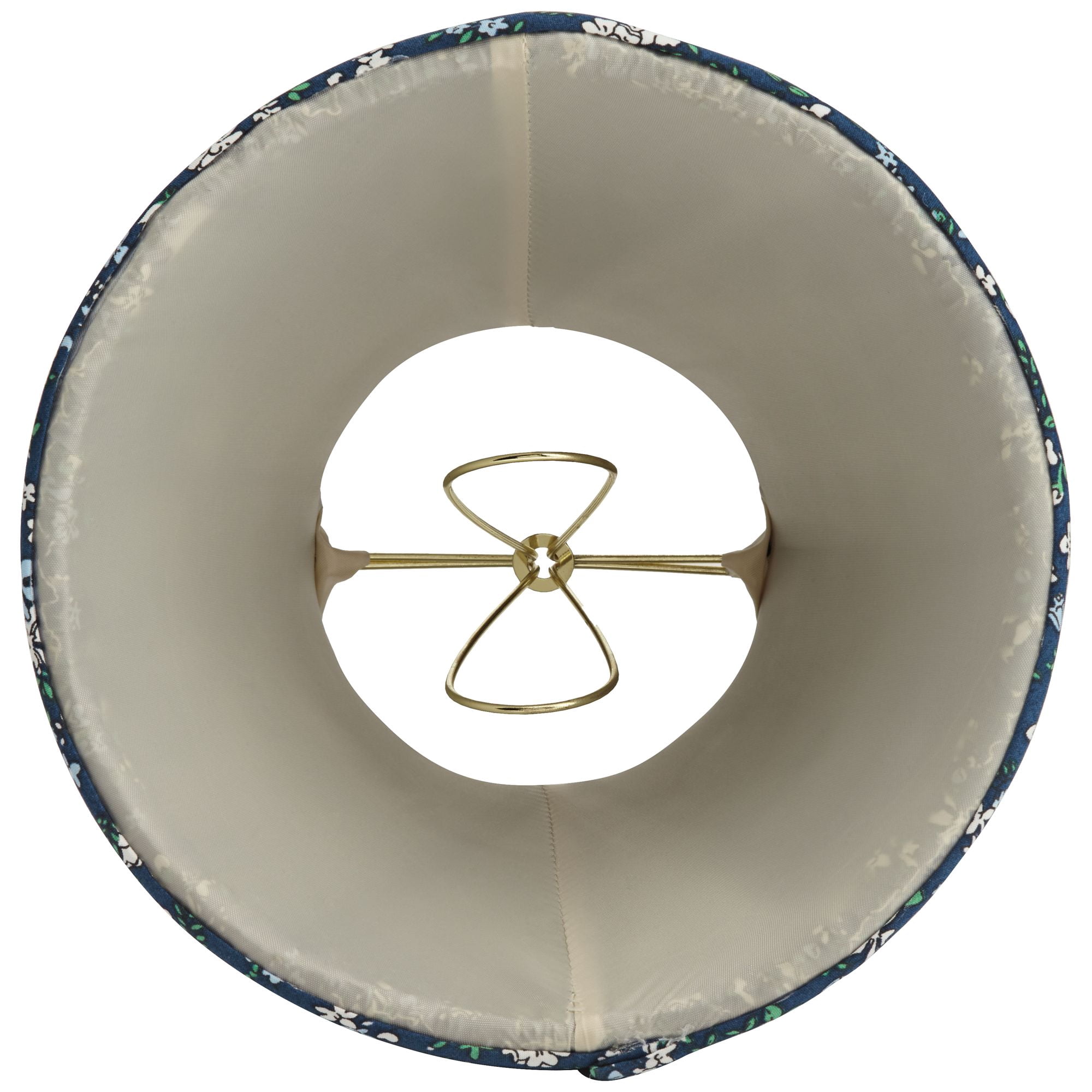 Springcrest 3 1/2" Top x 6" Bottom x 5" High x 5" Slant Print Lamp Shade Replacement Set of 4 Navy Blue Floral Clip On Candelabra