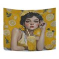 thumbnail image 3 of WOBOGO Lemonade Lass Tapestry 90×60in Home Living Room Bedroom Wall Hanging Ornaments, 3 of 10
