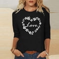 thumbnail image 2 of Camisetas Casuales de Mujer 3/4 Mangas Blusa de Cuello Redondo con Impresión Del Día de Patrick para la Moda Y el Uso Diario, 2 of 7