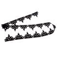 thumbnail image 4 of Corona Sunnimix 1 Yarda Borde de Encaje Bordado para Boda Nupcial Negro, 4 of 6
