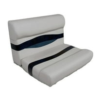 Horizon Manufacturing Elite Series 28" Pontoon Bench Seat Cushion Set 3200-ABDK Grey / Navy / Blue ( Base sold Separate 3009-AB)