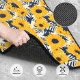thumbnail image 3 of Balery Blue Striped Sunflower Juego de 4 Alfombrillas para Auto, Revestimientos de Caucho Resistente, Diseño Antideslizante, 3 of 7
