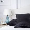 thumbnail image 4 of Luxtrada Set of 2 Solid Color Pillowcases Pillow Cover for Home Bedroom Hotel Travel (Queen Size,Black), 4 of 11