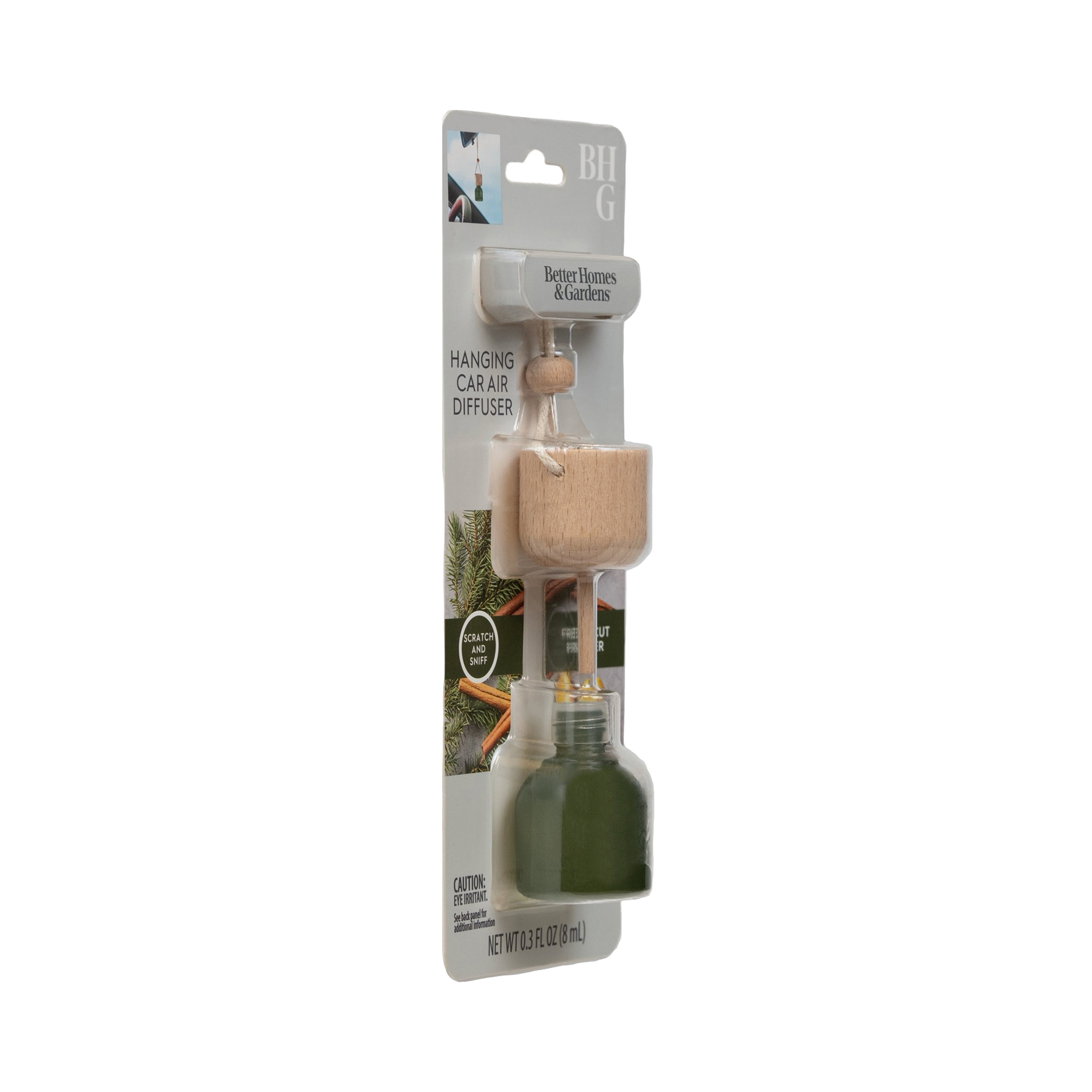 Better Homes & Gardens Fresh Cut Frasier Scented Hanging Car Diffuser, 0.3 Fl (8 mL)