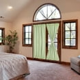 thumbnail image 2 of Unique Bargains Solid Window French Door Curtain Panel Light Green 25" x 72", 2 of 8