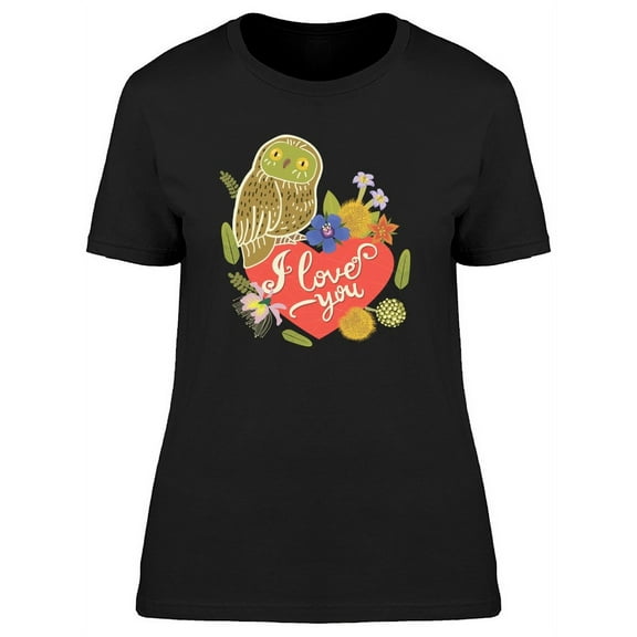 I Love You Green Owl T-Shirt Women -Image by Shutterstock, Female Small
