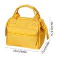 thumbnail image 3 of JHyouerji Insulated Lunch Bag,9×8 Inch Yellow Waterproof Cooler Tote,Portable Reusable Thermal Lunch Container for Office School Picnic, 3 of 6