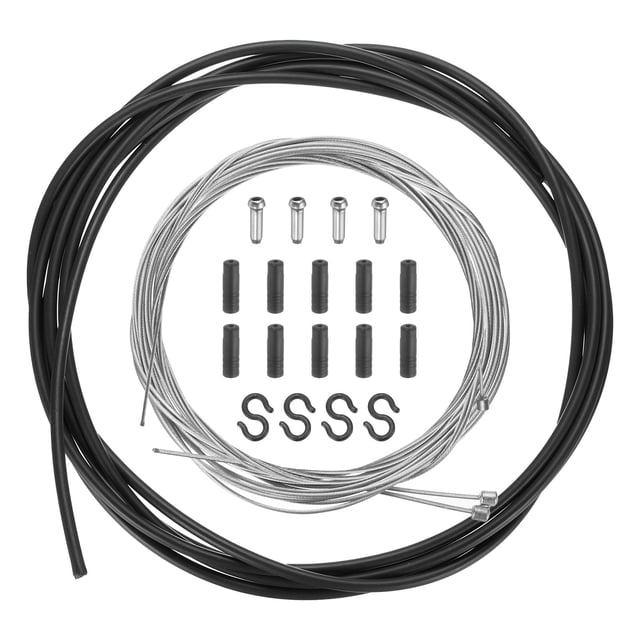 Bicycle Shift Cable Housing Set Bicycle Gear Shifter Transmission Cable, Black