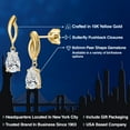 thumbnail image 2 of Gem Stone King 1.50 Cttw IGI Certified Lab Grown Diamond Dangle Earrings for Women in 10K Yellow Gold | 0.75 Ct each Pear Shape | E-F Color | VS1-VS2 Clarity, 2 of 6