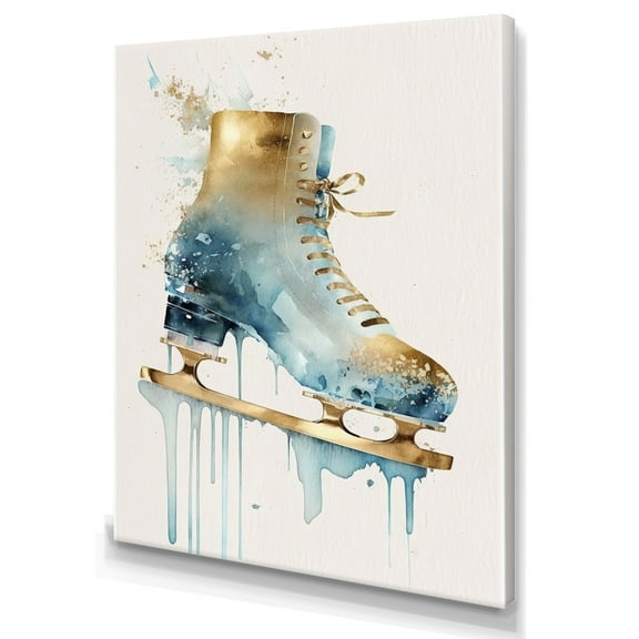 Designart Figure Skate I Canvas Wall Art