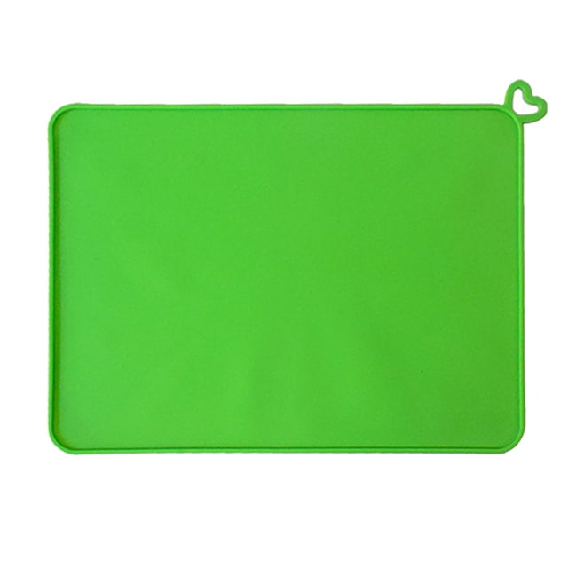 Alfombrilla de alimentación para mascotas, alfombrilla impermeable de silicona para cuenco de comida para perros y gatos, bordes elevados para evitar derrames de comida y agua MFZFUKR BST3006133-1