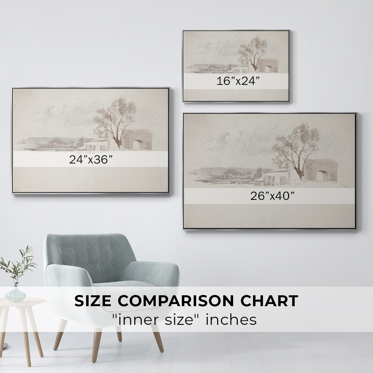 Vintage Sketch-XXVI By Wexford Home Framed in Silver Wood Gallery Wrapped Canvas 27 in. x 41 in.