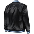 thumbnail image 3 of Men's Mitchell & Ness Black Minnesota Timberwolves Big & Tall Hardwood Classics Wordmark Satin Raglan Full-Zip Jacket, 3 of 3